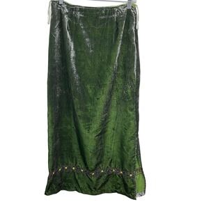 Vintage RARE  Free People Velvet Maxi Skirt Goblin Fairy Core Women's Size 10
